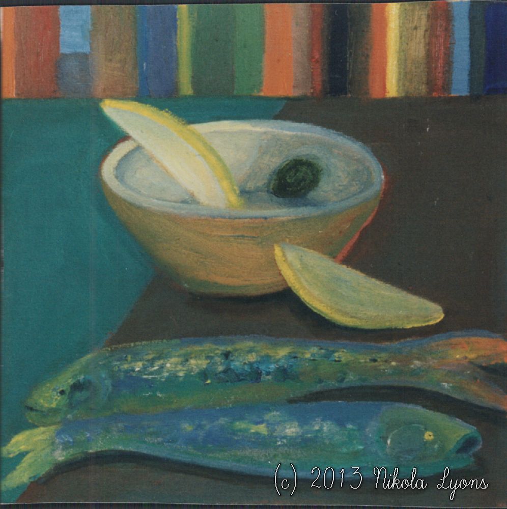 Nikola Lyons: Colorful Fish Still Life